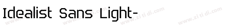 Idealist Sans Light字体转换